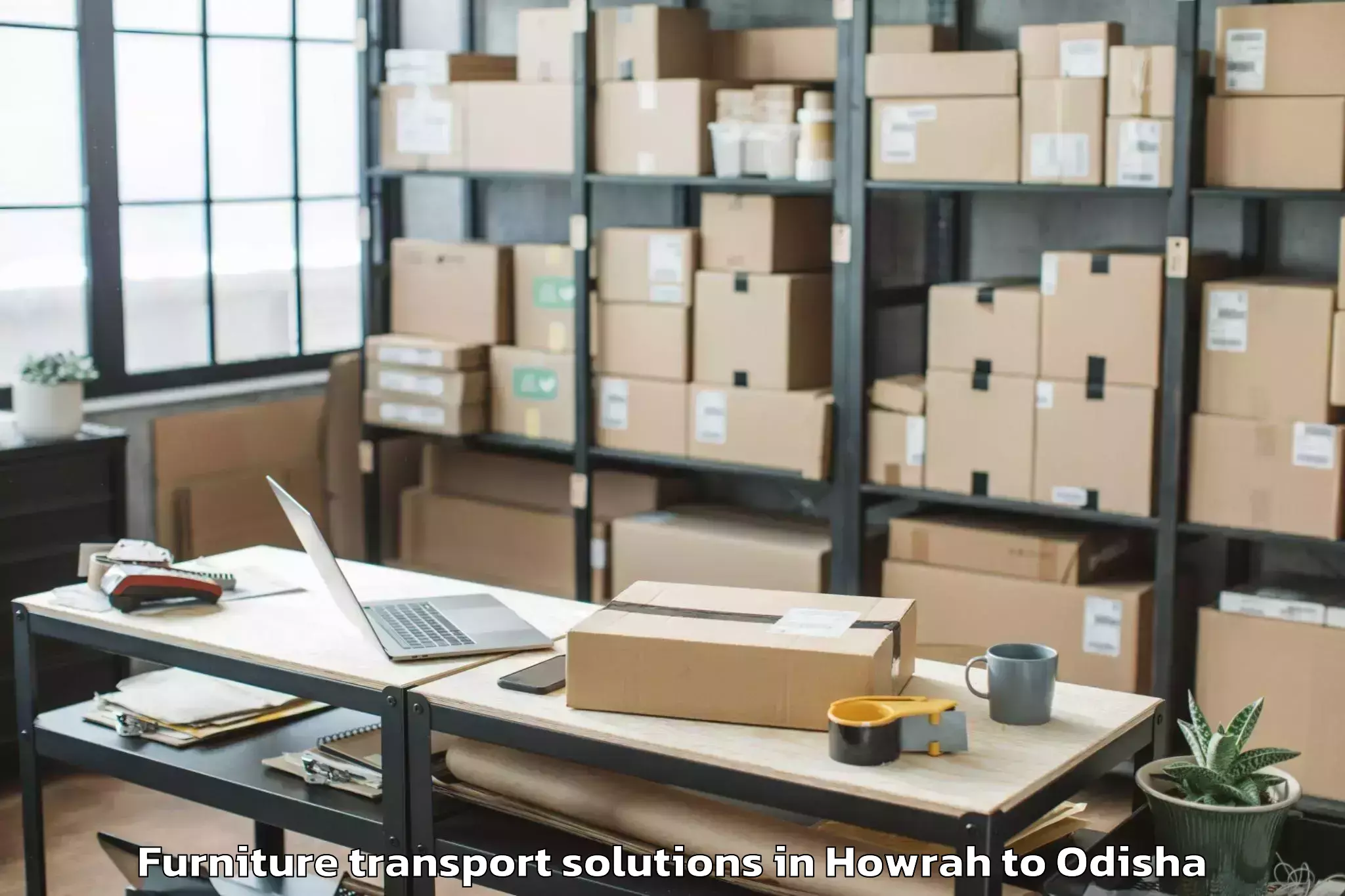 Reliable Howrah to Athagad Furniture Transport Solutions